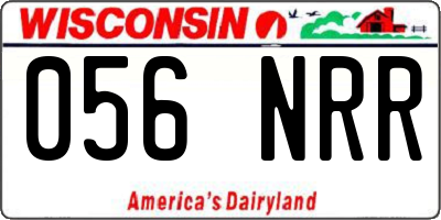 WI license plate 056NRR
