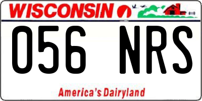 WI license plate 056NRS