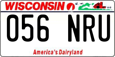 WI license plate 056NRU