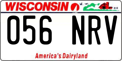 WI license plate 056NRV