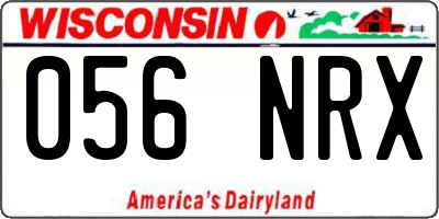 WI license plate 056NRX