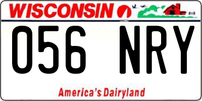 WI license plate 056NRY