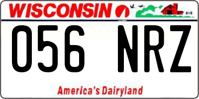 WI license plate 056NRZ