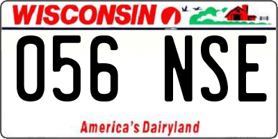 WI license plate 056NSE