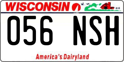 WI license plate 056NSH