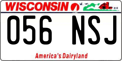 WI license plate 056NSJ