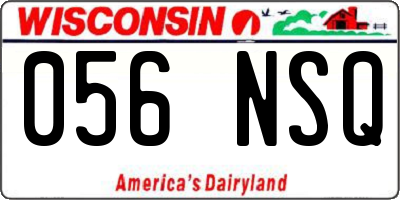 WI license plate 056NSQ