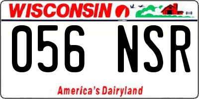 WI license plate 056NSR