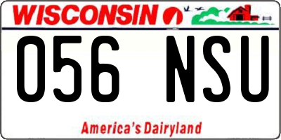 WI license plate 056NSU