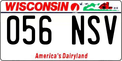 WI license plate 056NSV