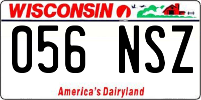 WI license plate 056NSZ