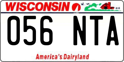 WI license plate 056NTA