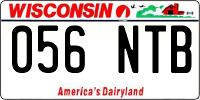 WI license plate 056NTB