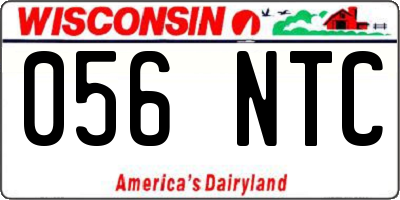 WI license plate 056NTC