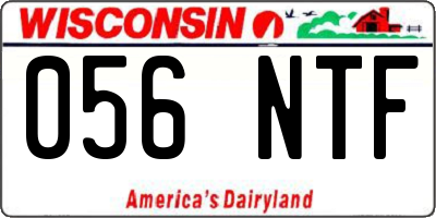 WI license plate 056NTF