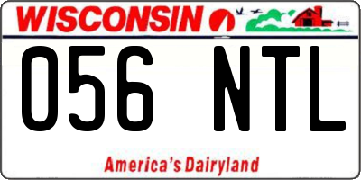 WI license plate 056NTL