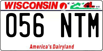 WI license plate 056NTM
