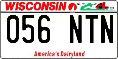WI license plate 056NTN