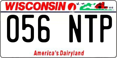 WI license plate 056NTP