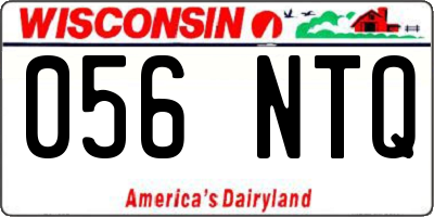 WI license plate 056NTQ