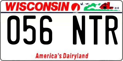 WI license plate 056NTR