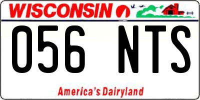 WI license plate 056NTS