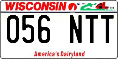 WI license plate 056NTT
