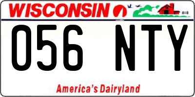 WI license plate 056NTY