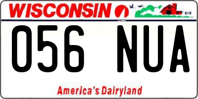 WI license plate 056NUA