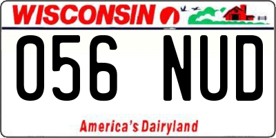 WI license plate 056NUD
