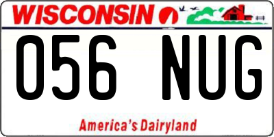 WI license plate 056NUG