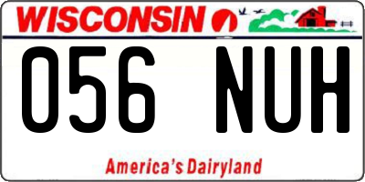 WI license plate 056NUH