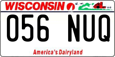 WI license plate 056NUQ