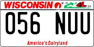 WI license plate 056NUU