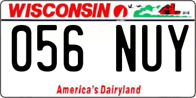 WI license plate 056NUY