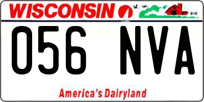 WI license plate 056NVA