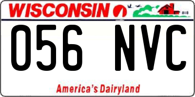 WI license plate 056NVC