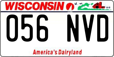 WI license plate 056NVD