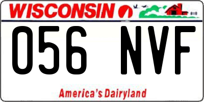 WI license plate 056NVF