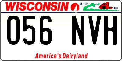 WI license plate 056NVH