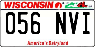 WI license plate 056NVI