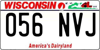 WI license plate 056NVJ