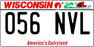 WI license plate 056NVL