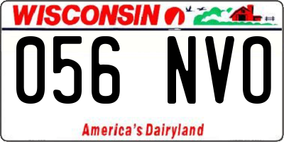 WI license plate 056NVO