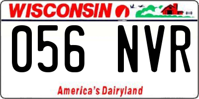 WI license plate 056NVR