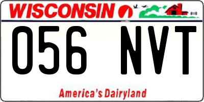 WI license plate 056NVT