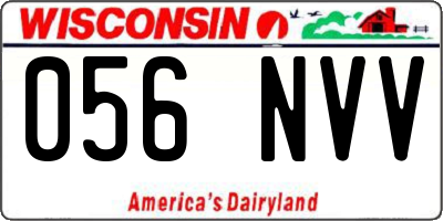 WI license plate 056NVV