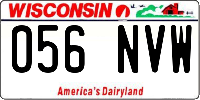 WI license plate 056NVW