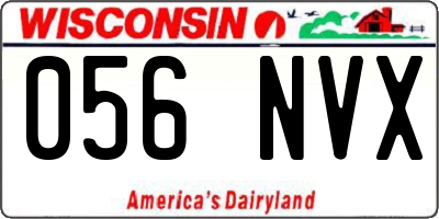 WI license plate 056NVX