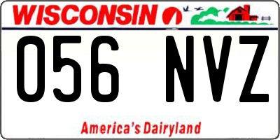 WI license plate 056NVZ